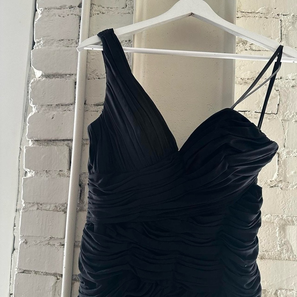 Vintage Le Femme Y2K One Shoulder Little Black Dress - Picture 6 of 8